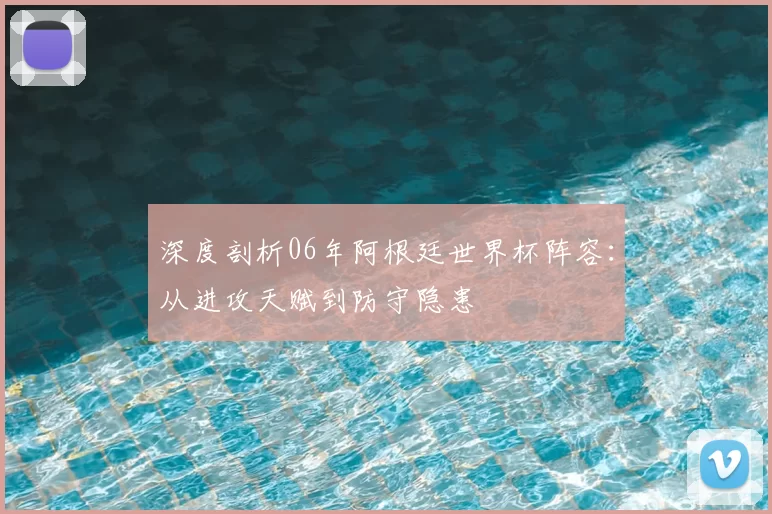 深度剖析06年阿根廷世界杯阵容:从进攻天赋到防守隐患